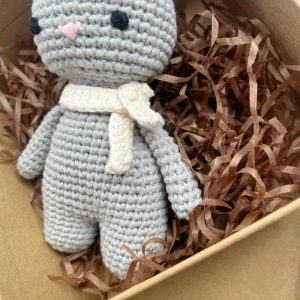 Whimsical Wonders: Handmade Crochet Toys, Amigurumi Delights, Crochet Rabbit Rattle Doll with Pleasant Built-in Bells, 6-inch-high, Ideal for Thanksgiving & Christmas Gifts