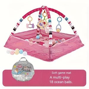 18-Piece Baby Activity Gym Set: Develop Movement & Cognition With Fence Gym, Ball Pit, Crawling Mat & Sensory Toys For Newborns & Toddlers - Perfect Christmas Gift For Boys & Girls!