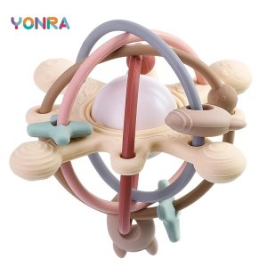 Montessori Bed Bell with Rattle and Sensory Teether - Perfect Newborn Baby Toy for Developmental Games and Sensory Stimulation - Ideal Gift for Children Ages 0-12 Months