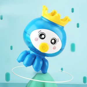 Octopus Bath Toy with Rotating Sprinkler and Crown, PVC Water Play Toy for Toddlers 0+, Ideal for Christmas, Halloween, and Birthday Gifts