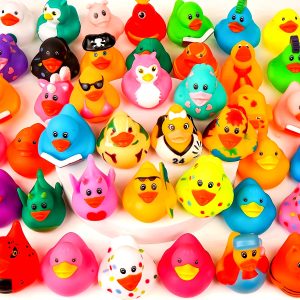 15 Pcs Ducks With Tags For Ducking, Assorted Rubber Ducks In Bulk Shower Swimming Bath Toy, For Duckies Games, Cruise Ships And Bath, Pool Play